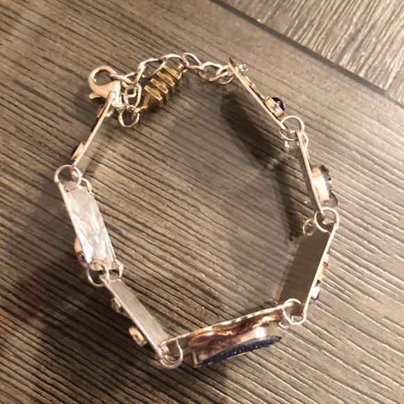 Sterling Silver Artisan Crafted Bracelet, Druzy & Mixed Metals - Picture 16 of 16